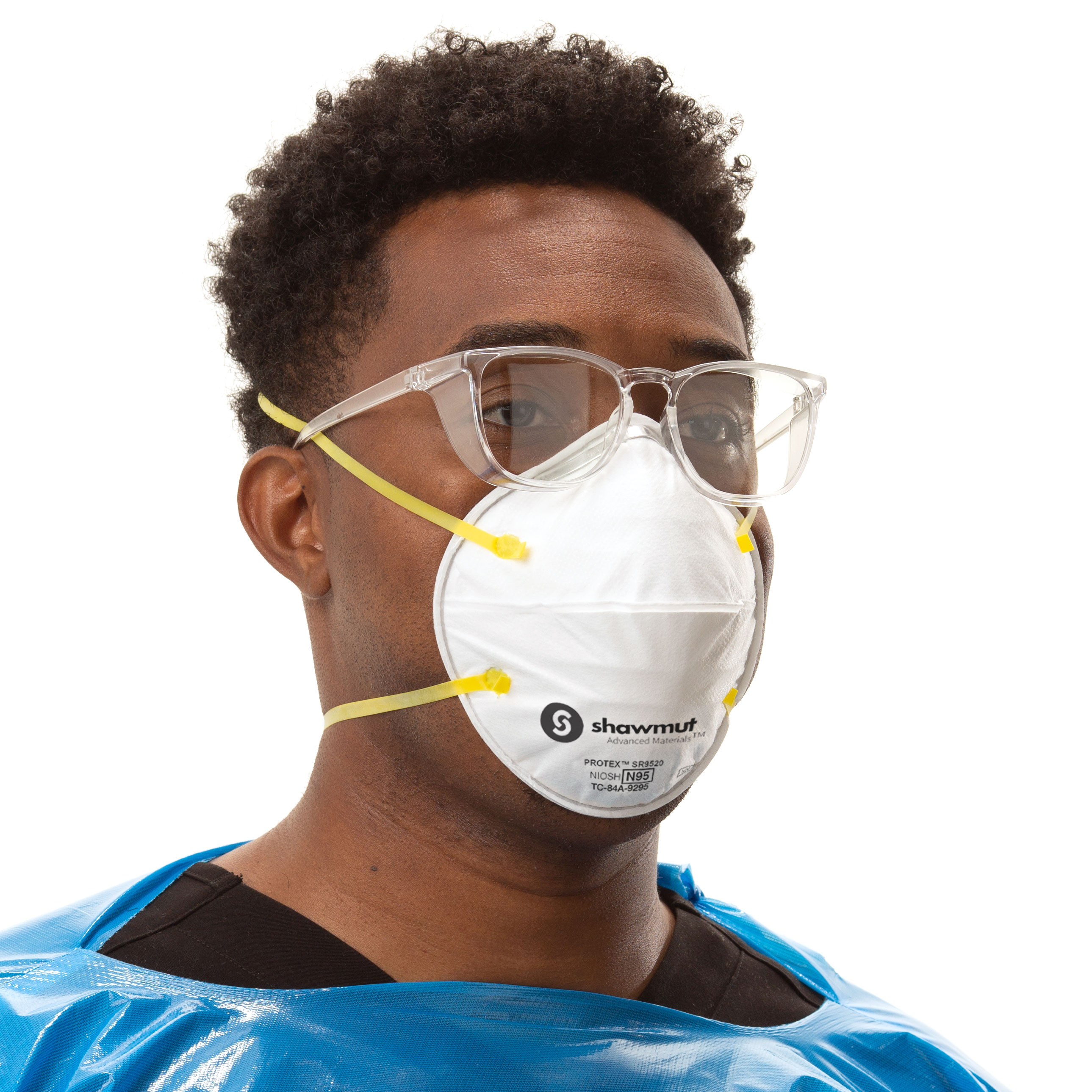 Model SR9520 Shawmut Protex Disposable N95 Molded-Cup Respirator Masks